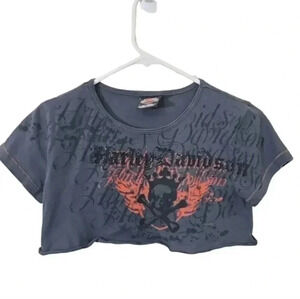Harley Davidson Micro cropped top. Size Medium